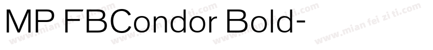 MP FBCondor Bold字体转换
